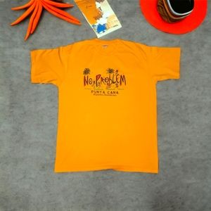 Men's Yellow Punta Cana Vacation Printed T-Shirt, Size XXL